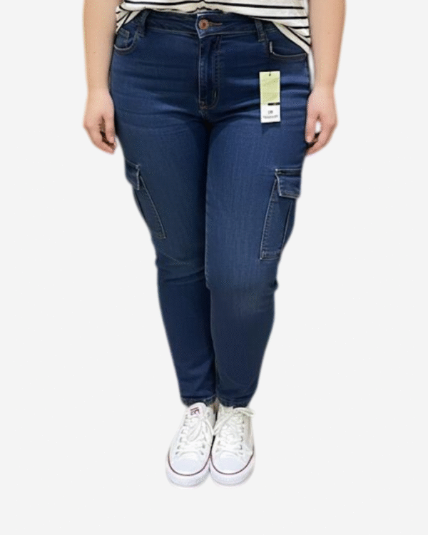 Calça Feminina Skinny Cargo Jeans Via Grafit