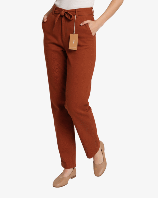 Calça Pantalona Feminina Ferrugem
