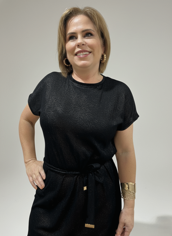 Vestido Midi Canelado Rovitex