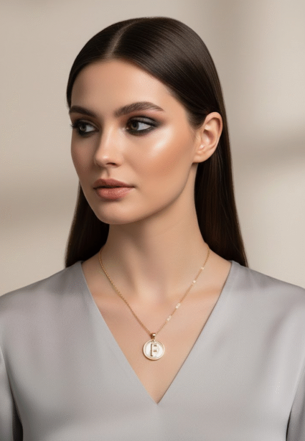 Colar Feminino Personalizado de Letras Dourado