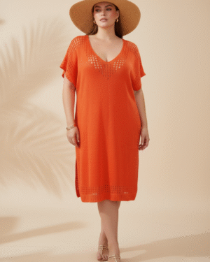 Saída de Praia Feminina Tricô